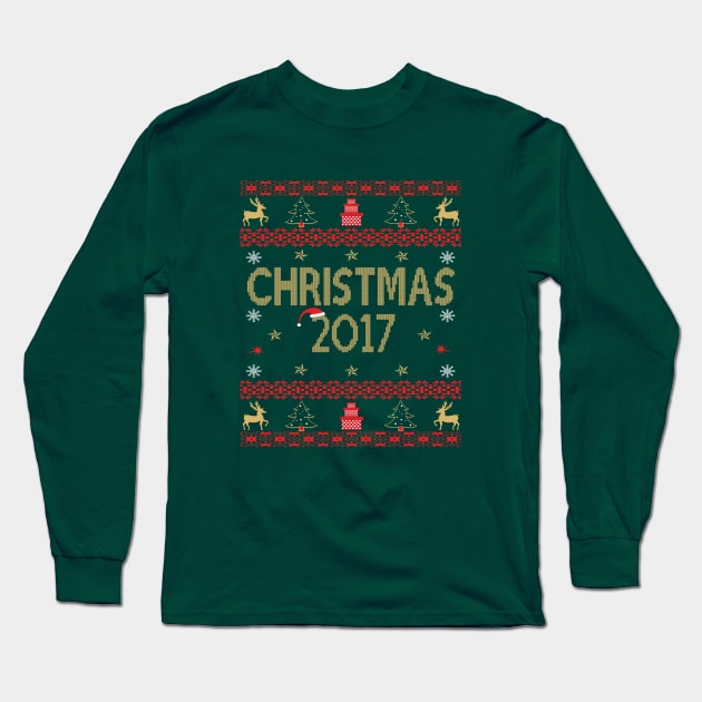 Merry Christmas by Basement Mastermind Long Sleeve T-Shirt by BasementMaster